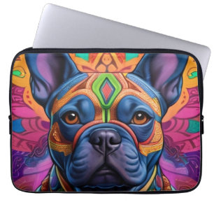 Frenchie Rolig Födelsedagsfantasi Laptop Fodral