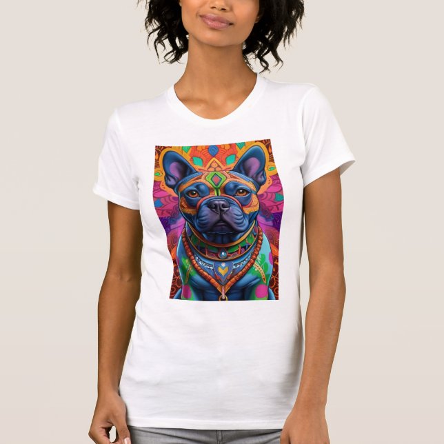 Frenchie Roligt Birthday Fantasy T Shirt (Framsida)