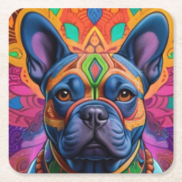 Frenchie Roligt Underlägg Papper Kvadrat