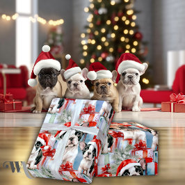 Frenchie Santa Squad julklapp Presentpapper