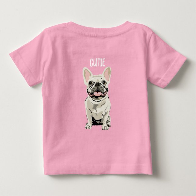 Frenchie, söt hund t shirt (Baksida)