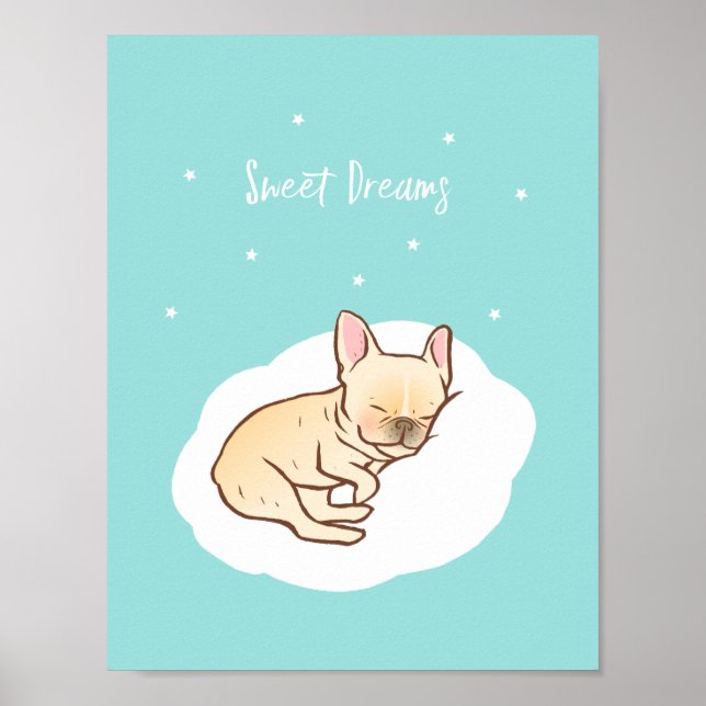 Frenchie Sweet Dreams Poster (Framsidan)