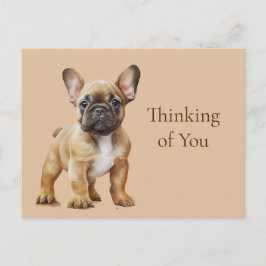 Frenchie tänker på dig vykort