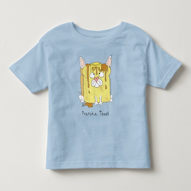 Frenchie Toast Fransk Bulldog Barn Småbarn TShirt T Shirt (Framsida)