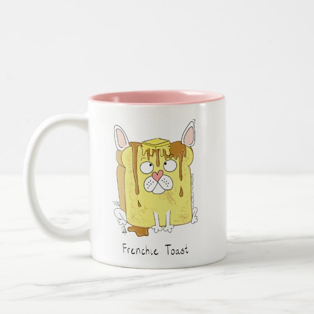 Frenchie Toast Fransk Bulldog Coffee Mugg (Vänster)