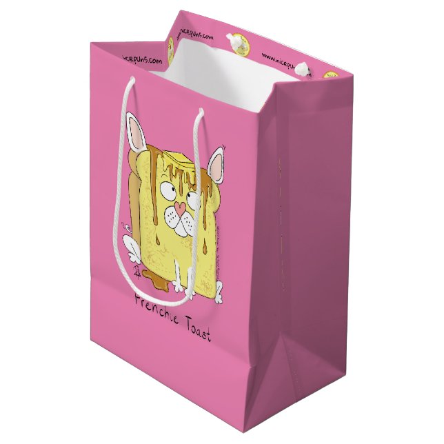 Frenchie Toast Fransk Bulldog Gift Bag (Framsidan Vinklad)