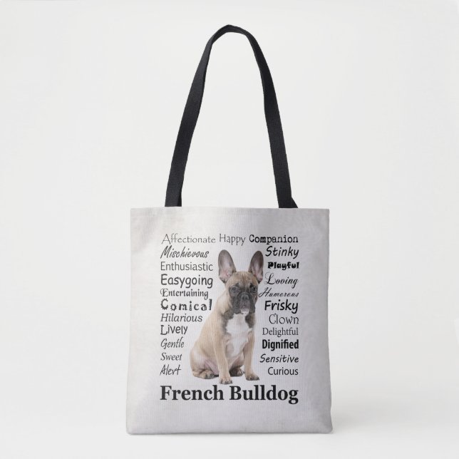 Frenchie Traits Tote Tygkasse (Framsida)