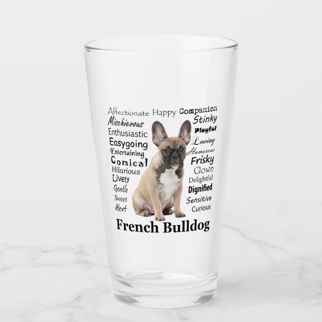 Frenchie Traits Tumbler Glaskopp (Framsida)