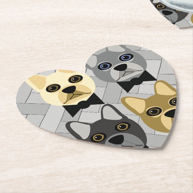 Frenchie Underläggs Underlägg Papper (Vinklad)