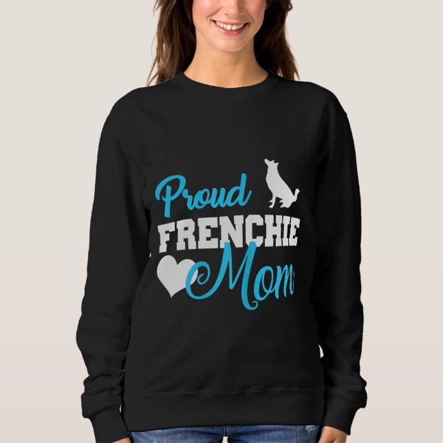 Frenchie Womens Frenchie Mamma Cute Fransk Bulldog T Shirt (Framsida)