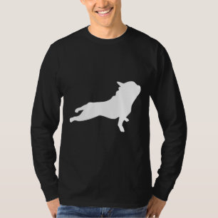 Frenchie Yoga Fransk Bulldog vid Yoga Passande T Shirt