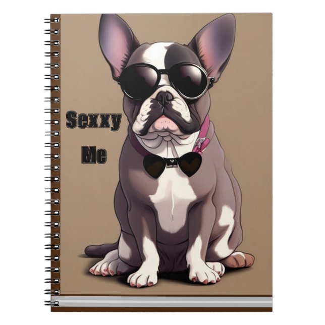 Frenchies bok anteckningsbok (Framsidan)