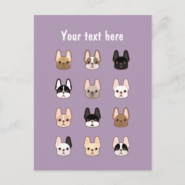 Frenchies Family Vykort (Framsida)