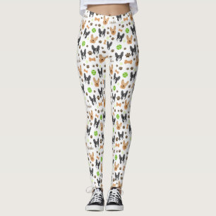 Frenchies Fransk Bulldog Tennis Bollar Cute Leggings