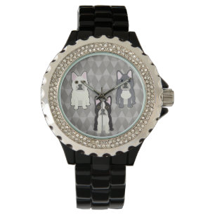 Frenchies Grå Diamanter Armbandsur