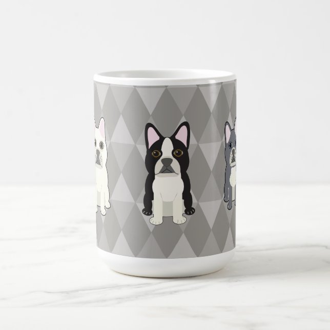 Frenchies Gray Diamonds Kaffemugg (Center)