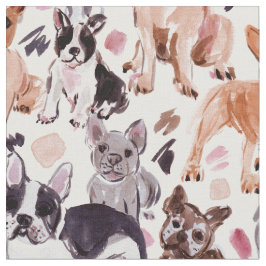FRENCHIES Painterly Watercolor Hundar Tyg