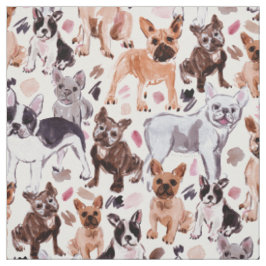 FRENCHIES Painterly Watercolor Hundar Tyg