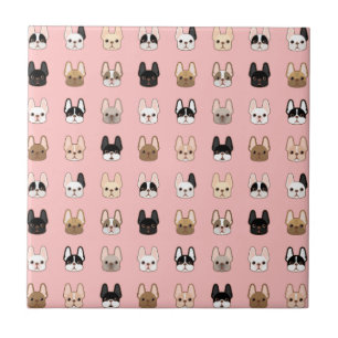 Frenchiesfamilj Kakelplatta