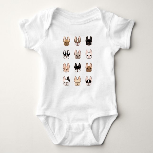 Frenchiesfamilj T-shirt (Framsida)