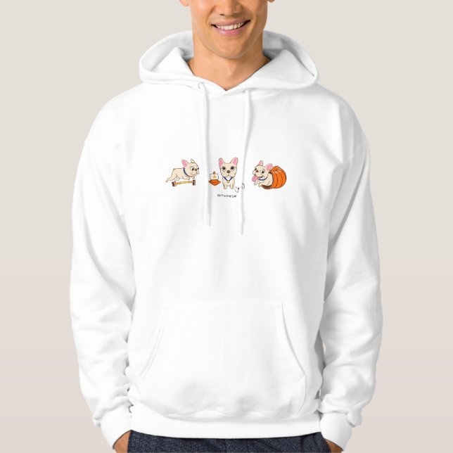 Frenchiesna: Hooded tröja Sweatshirt (Framsida)