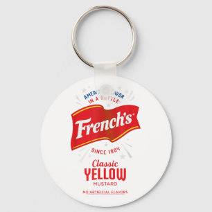 Frenchs Clic Gult Mustard Label Foodie Costume _ Nyckelring