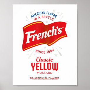 Frenchs Clic Gult Mustard Label Foodie Costume _ Poster