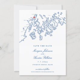 French's Point Stockton Springs Maine Bröllop Spara Datumet