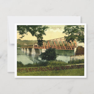 Frenchtown NJ Delaware River Bridge 1910s Vykort