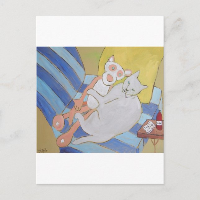 Frenchy w/rosa panther vykort (Framsida)