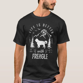 Frengle Life Better Mamma Pappa Hund T Shirt