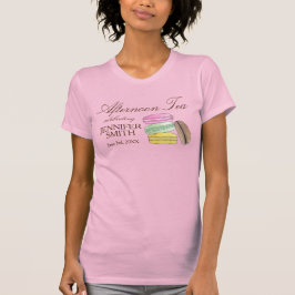 Frenh Macarons Bröllopsdusch Afternoon Tea Party T Shirt