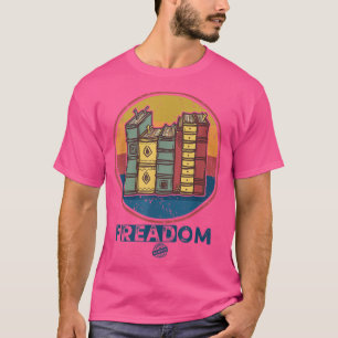 FREOM I Read Banned Bokar Vintage Funny Bookworm T Shirt