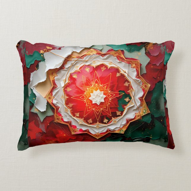 Frequency Abstract Christmas Festive Sovereignty  Prydnadskudde (Framsidan)