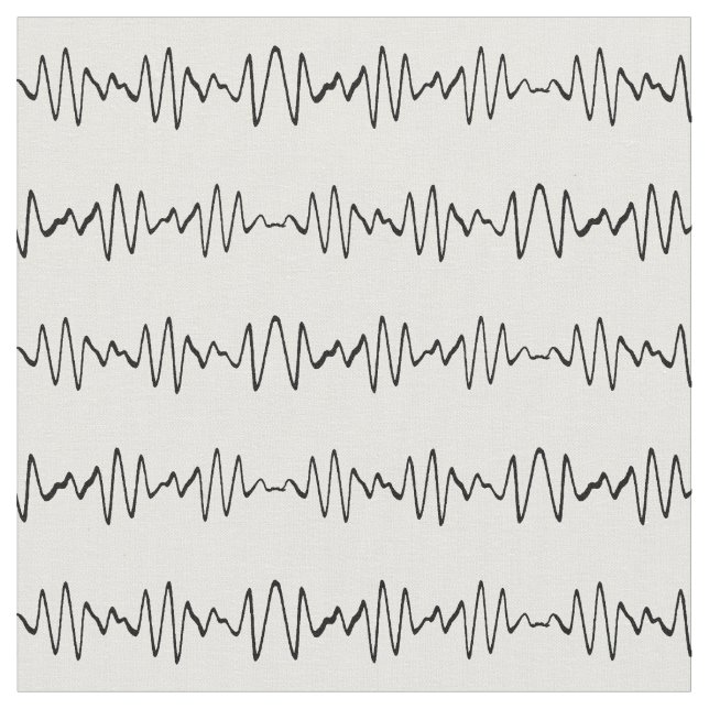 Frequency Line Squiggles Fabric Tyg (Närbild)
