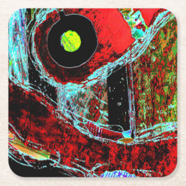 Frequency Serpent – Abstract Energy Compact Mirror Underlägg Papper Kvadrat