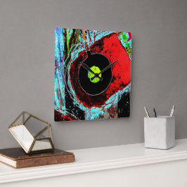 Frequency Serpent – Abstract Energy Wall Clock Fyrkantig Klocka