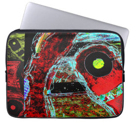 Frequency Serpent – Abstract Energy Wrapped Canvas Laptop Fodral