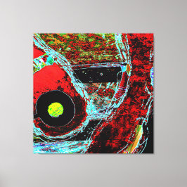 Frequency Serpent  Abstract Stretched Canvas Print