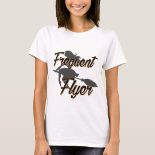 Frequent Flyer Halloween Witch Design T Shirt