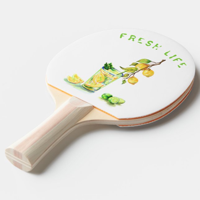 Fres Lemon Drink Ping Pong Paddle - Anpassningsbar Pingisracket (Frontvinkel)