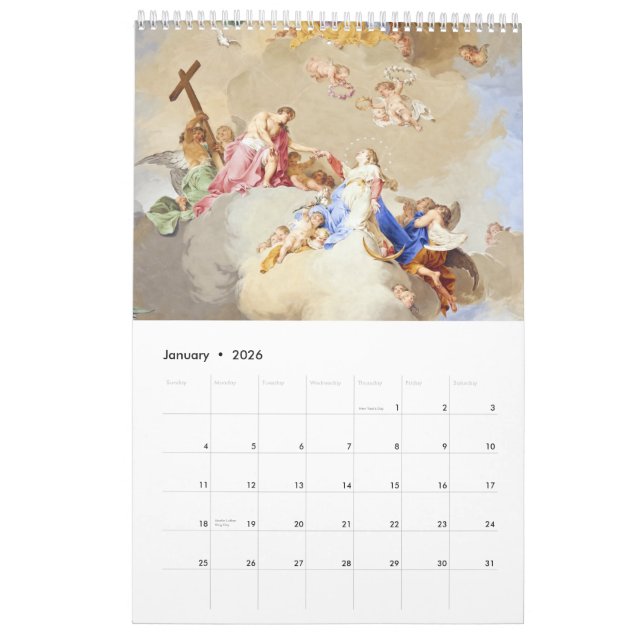 Fresco av de bayerska klosterna kalender (Jan 2026)