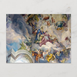 fresco baroque änglar vykort