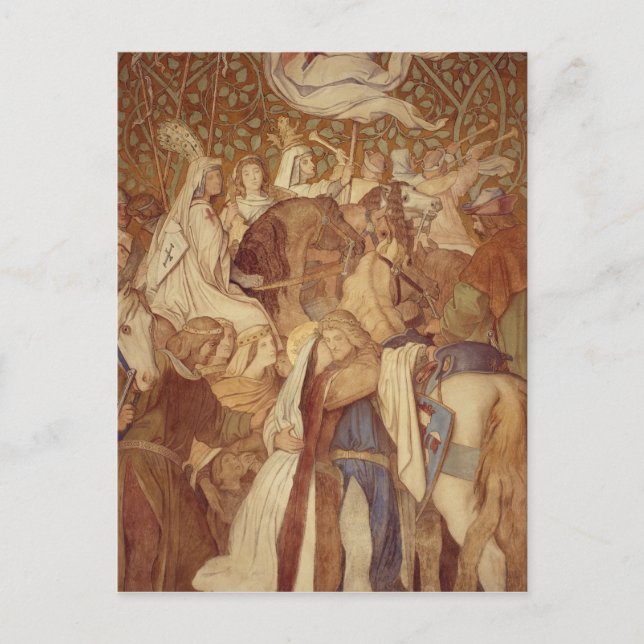 Fresco, Elisabeth-Galerie, Wartburg Castle Vykort (Framsida)