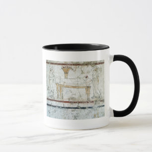 Fresco från graven av Gaudio, c.480 BC Mugg