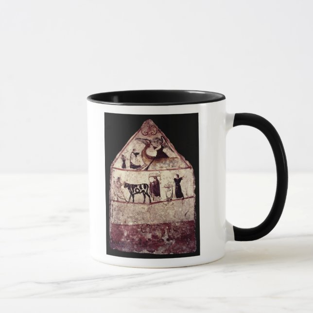 Fresco från graven av Gaudio, c.480 BC Mugg (Höger)