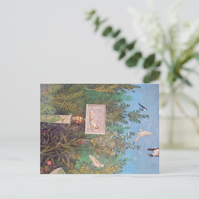 Fresco of a Garden Scene, Pompeii Vykort (Stående Fram)