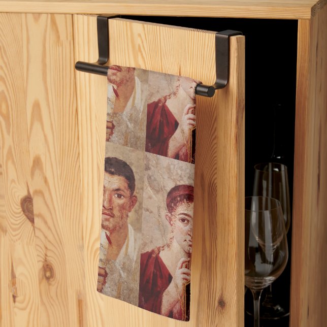 Fresco of Baker Terentius Neo och hans fru Kökshandduk (Thirds Fold)