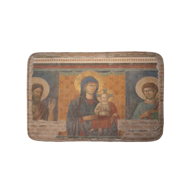 Fresco of Madonna and Child Badrumsmatta (Framsidan)