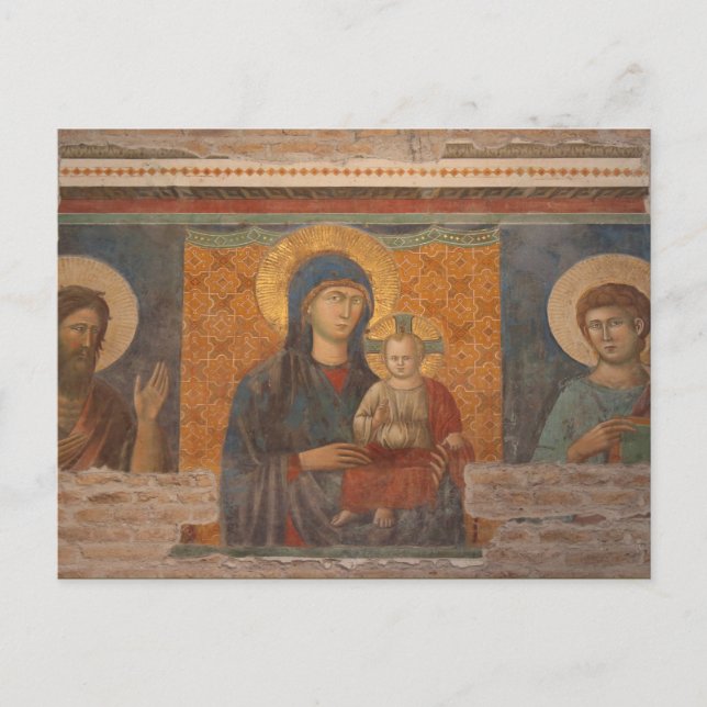 Fresco of Madonna and Child Vykort (Framsida)